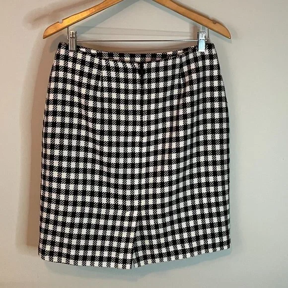 Plaza South Petite Vintage Houndstooth Skirt Size 10P - Picture 6 of 9